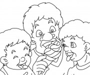 Coloriage Repas Cantine dessin gratuit à imprimer
