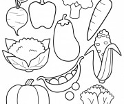 Coloriage Manger Les L&eacute;gumes