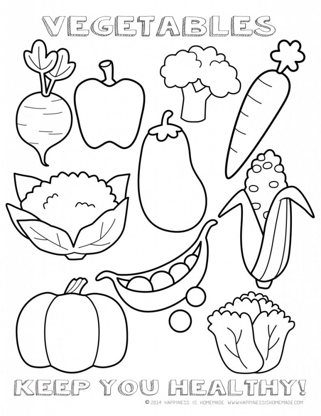 Coloriage et dessins gratuits Manger Les Légumes à imprimer