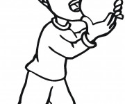 Coloriage Manger une Pomme