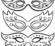 Coloriage Des Masques de Carnaval