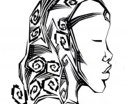 Coloriage Femme Africaine artistique