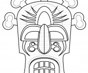 Coloriage Illustrations Masque Africain