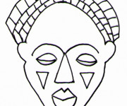 Coloriage et dessins gratuit Masque Africain à imprimer