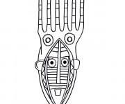 Coloriage Masque Africain facile