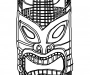 Coloriage Masque Africain pour Les Petits