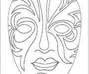 Coloriage Masque Africain sur ordinateur