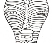 Coloriage Masque Afrique à colorier