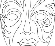 Coloriage Masque Afrique à porter