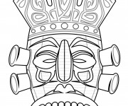 Coloriage Masque Afrique adorable