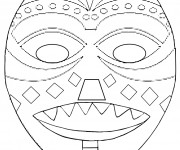 Coloriage Masque Afrique en ligne