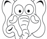 Coloriage Masque d'&Eacute;l&eacute;phant