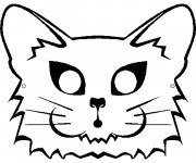 Coloriage Masque de Chat