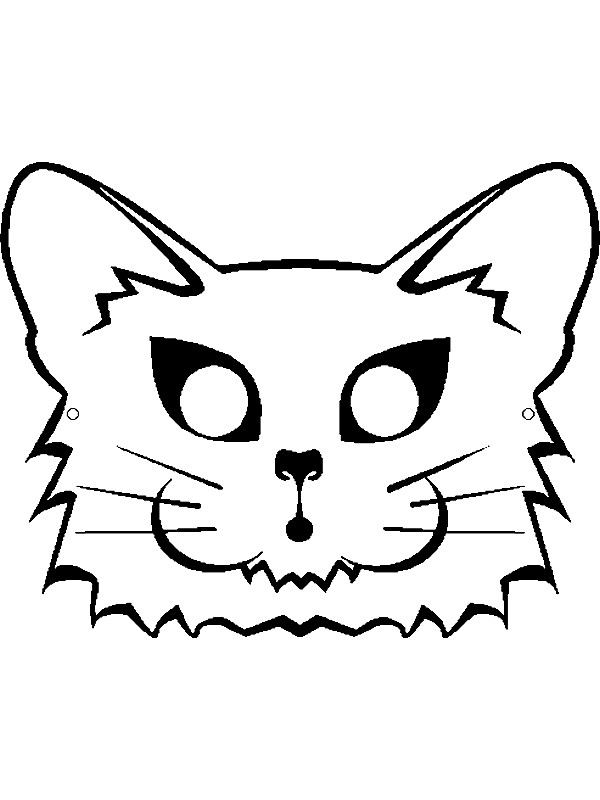 Coloriage et dessins gratuits Masque de Chat à imprimer