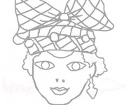 Coloriage Masque de Femme Africaine