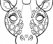Coloriage et dessins gratuit Masque de Girafe à imprimer