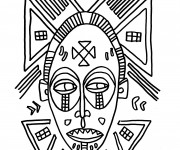 Coloriage thème Masque Afrique