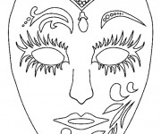 Coloriage Un Masque Carnaval à colorier