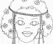 Coloriage Une Princesse africaine