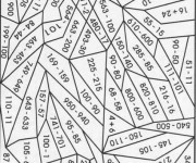 Coloriage Mathématique soustraction à colorier