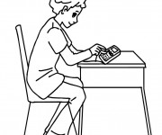 Coloriage S&eacute;ance de Math&eacute;matique