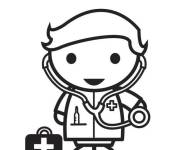 Coloriage B&eacute;b&eacute; m&eacute;decin