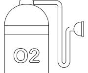 Coloriage Bouteille d'oxyg&egrave;ne