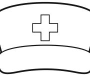 Coloriage Casquette infirmi&egrave;re cp