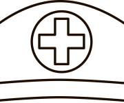Coloriage Casquette infirmi&egrave;re grande section
