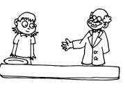 Coloriage Couchez vous chez le m&eacute;decin