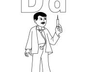 Coloriage D pour docteur
