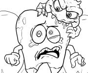 Coloriage Dent en danger
