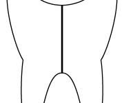 Coloriage et dessins gratuit Dent fix&eacute; à imprimer