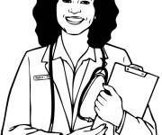 Coloriage Docteur pour soigner les patients