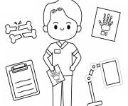 Coloriage &Eacute;l&eacute;ments du technicien en radiologie