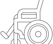 Coloriage Fauteuil roulant manuel de m&eacute;decine