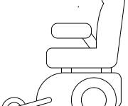 Coloriage Fauteuil roulant motoris&eacute; m&eacute;decine