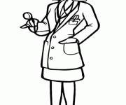 Coloriage Femme M&eacute;decin g&eacute;n&eacute;raliste