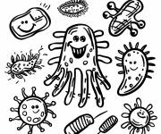 Coloriage Germes et bact&eacute;ries