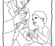 Coloriage Illustration d'un m&eacute;decin p&eacute;diatre