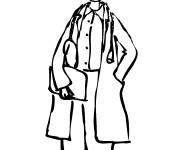 Coloriage Image de M&eacute;decin de la bande dessin&eacute;e