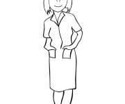 Coloriage Infirmi&egrave;re ange de la mercie