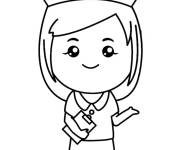 Coloriage Infirmi&egrave;re chibi
