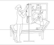 Coloriage Infirmi&egrave;re installe le sirome