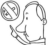 Coloriage Interdit de fumer pour une bonne sant&eacute;
