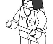 Coloriage Lego m&eacute;decin f&eacute;minine