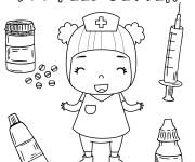 Coloriage Les m&eacute;dicaments vous aident &agrave; vous sentir mieux