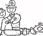 Coloriage Les premiers secours