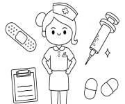 Coloriage Mat&eacute;riel pour infirmi&egrave;res