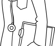 Coloriage M&eacute;decin au crayon